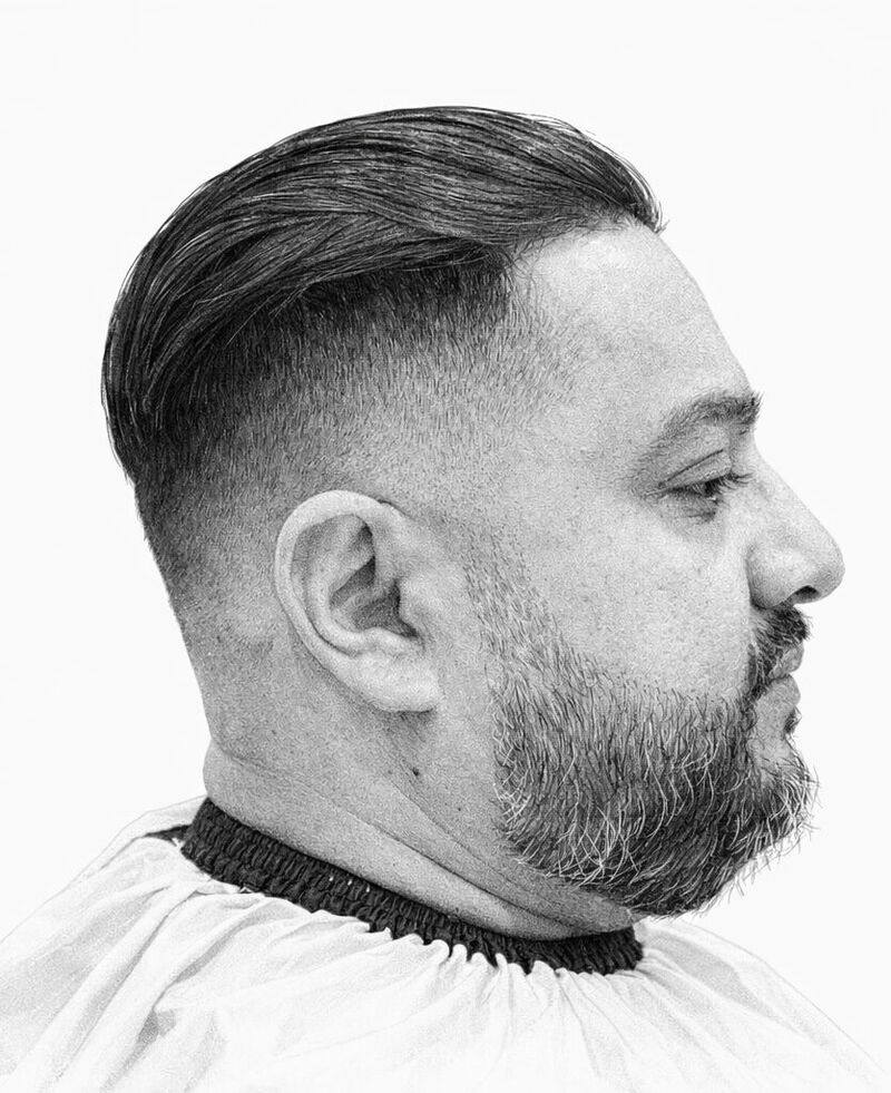Slick Back with Full Beard